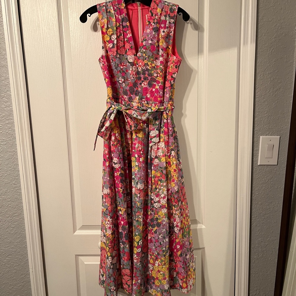 NWT Kate Spade Dots Burnout Floral Dress Size 4 - Picture 3 of 13